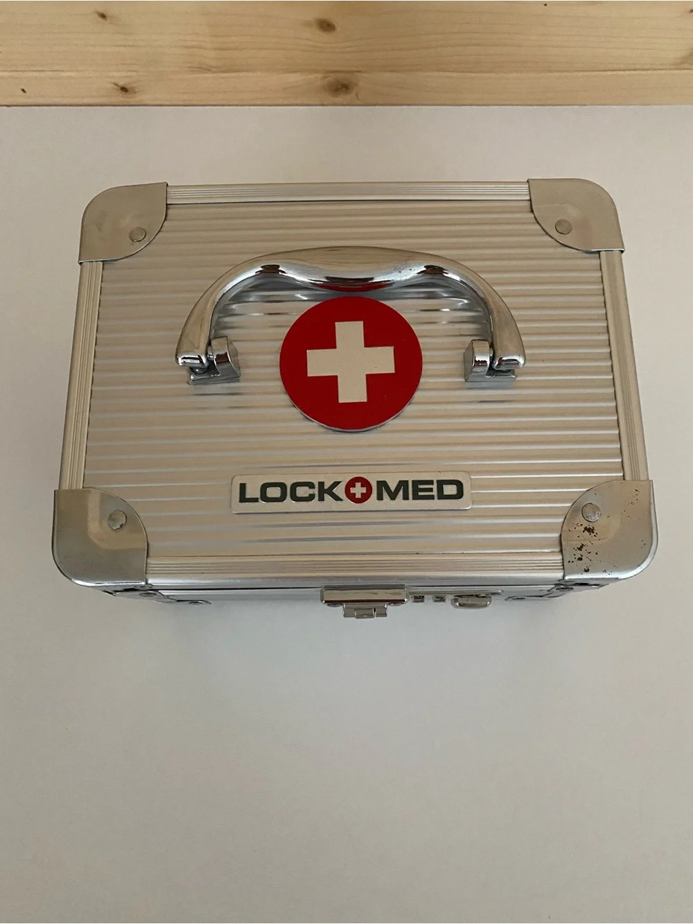 LockMed 3-Digit Combination Medicine Lock Box Portable Storage Secure Case